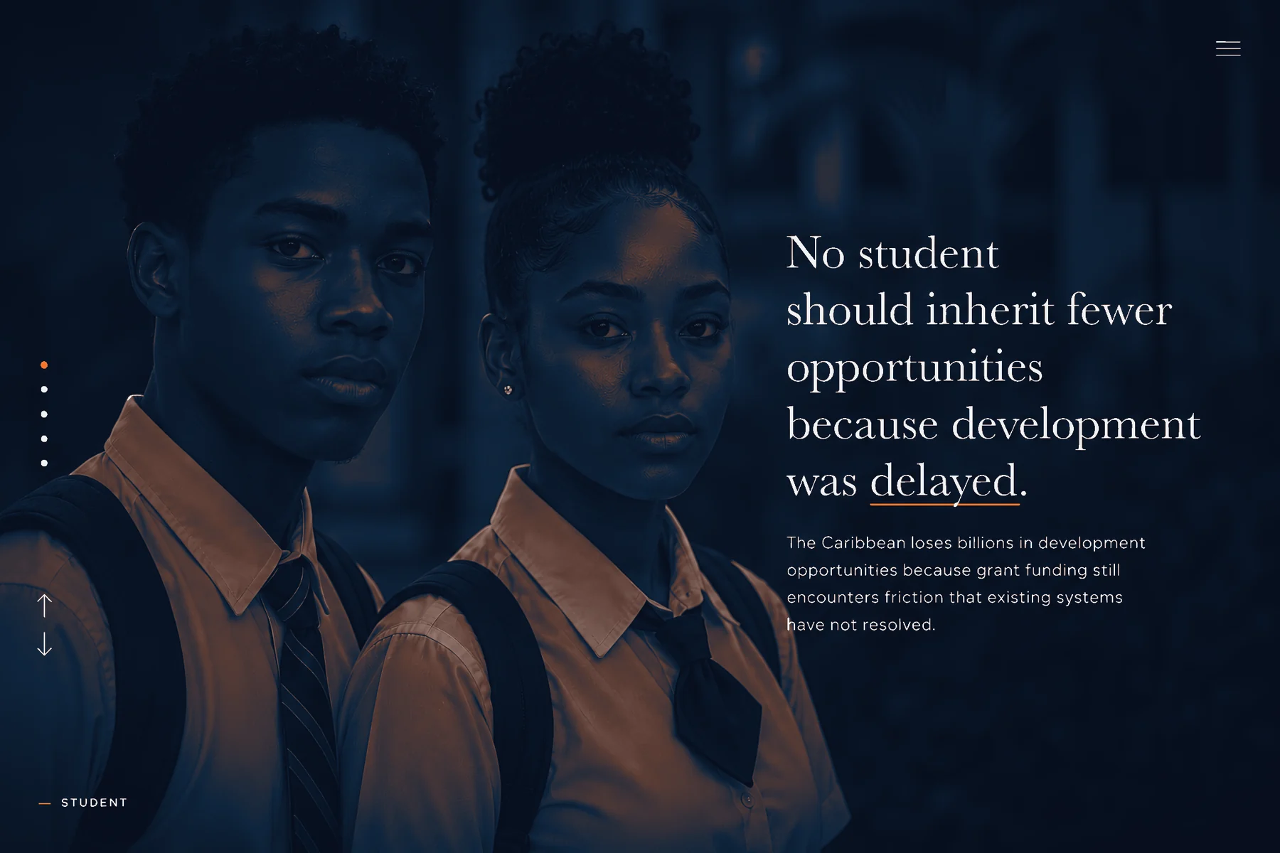 Two Caribbean secondary school students